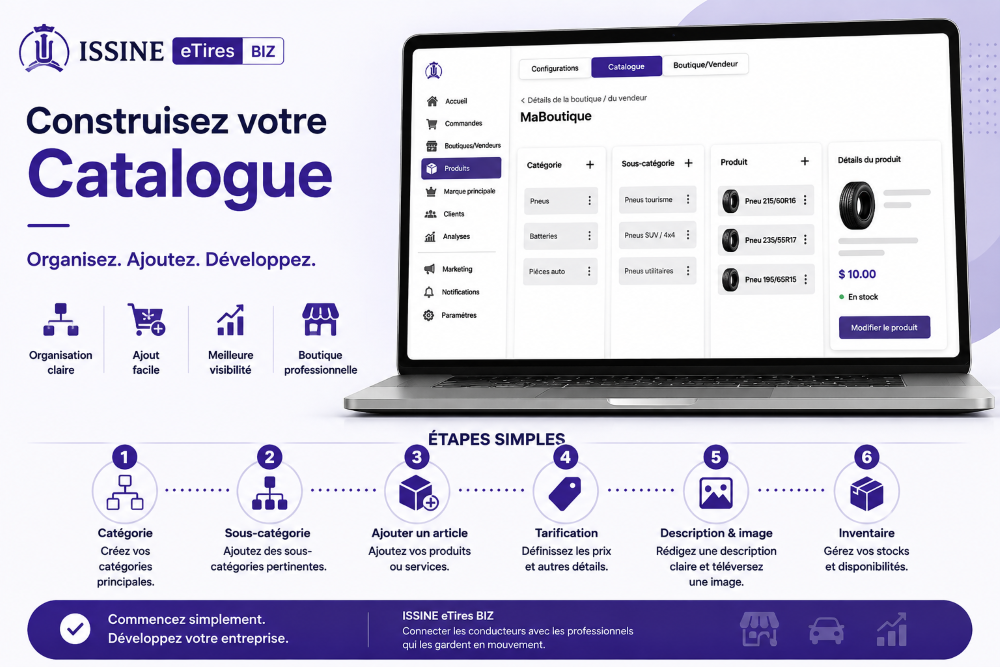 Bien démarrer avec votre catalogue ISSINE eTires